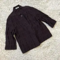 VINVERT バンベール ブラウン ブラウス 長袖 隠しボタン 11号 Ｌ ⭐のサムネイル