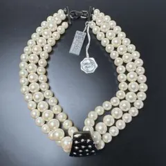 未使用品 GIVENCHY ジバンシィ フェイクパール 三連ネックレス r2※