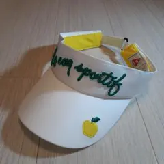 ルコックスポルティフ　 レディース　バイザー　 ホワイト　フリー