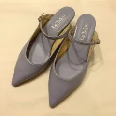 LE TALONルタロン ストラップミュール ポインテッドトゥ　パンプス　L