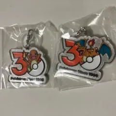 ポケモン 30周年 メタルチャームマスコット ヒトカゲ リザードン セット