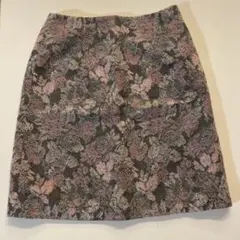 NATURAL BEAUTY BASIC 花柄タイトスカート XS