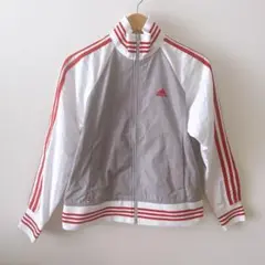 【美品】　アディダス adidasトラックジャケット 刺繍ロゴ　ウォーキング