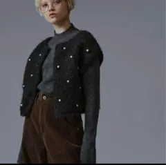 willfully random pearl knitvest