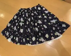 axes femmeアクシーズファムKids　フレアスカート レース ネイビーのサムネイル