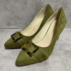 ほぼ未使用【オリエンタルトラフィック】（38）ポインテッドトゥパンプス バックル