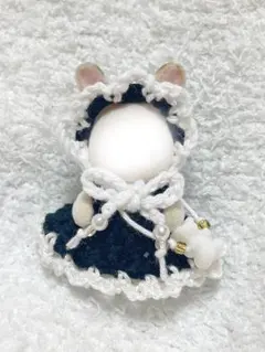 ミニチュアドール　たっち赤ちゃん　ハンドメイド　着せ替え　手編み　服　３点セット