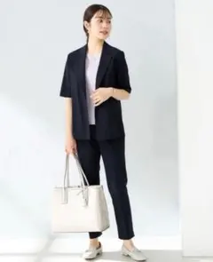 【即購入◎お値下げ×】　AOKI　パジャマスーツ　新品　RENU　半袖　紺　M