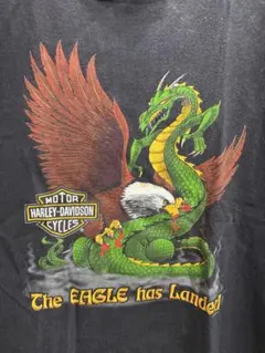 90s ハーレーダビッドソン ドラゴン イーグル Tシャツ　HARLEY