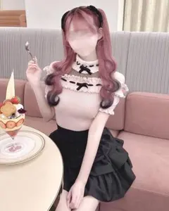 ハニーミュウ チョーカー付きフリルショルダートップス ピンク はにみゅ ハニーミュウ チョーカー付きフリルショルダートップス ピンク はにみ