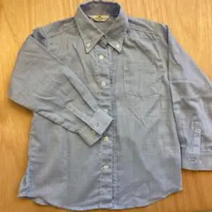 キッズ　ボタンダウン　シャツ　水色　ブルー　青　春物