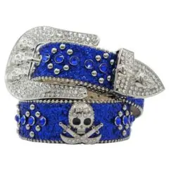 HERMETIC LEATHER BELT BLUE XXS