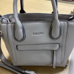 FIRANO グレー レザーハンドバッグ