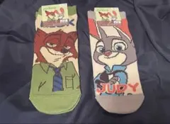 ズートピア ニック　ジュディ靴下2点セット