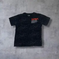 S*a様 R691NASA古着半袖Tシャツ宇宙スペースブラックプリント企業ロゴ