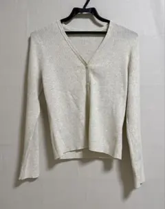 ウォッシャブルニットリブカーディガン　Mサイズ