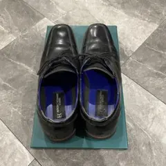 黒レザー ドレスシューズ レースアップ