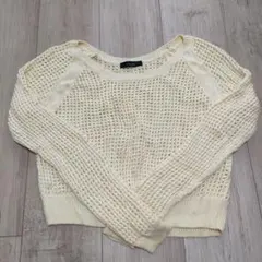 rienda 長袖 メッシュニット イエローのサムネイル