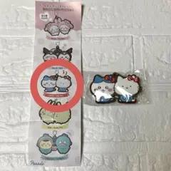 【新品】ちいかわ×サンリオ　なかよしラバーマスコット　ハチワレ・ハローキティ