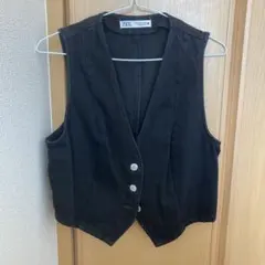 ZARA ブラック ベスト M
