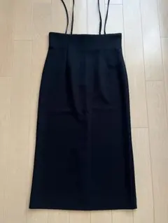 【試着のみ】NOBLE ノーブル ショルダーストラップサロペットスカート 黒