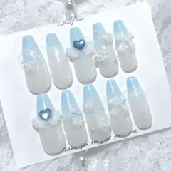 ネイルチップ 現品オーダー ちゅるん 天使 オタク 量産型 推し ガーリー