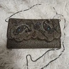 皇室御用達 Lumyはしもと ビーズバッグ パーティー 刺繍 天然石　ルミー