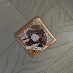 カラフルピーチ　スクエア缶バッジ　えと