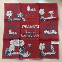 【新品】スヌーピー 3重ガーゼハンカチ 音楽 レッド 川辺 PEANUTS