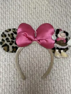 ミニーちゃん ヒョウ柄カチューシャ