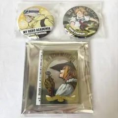 ヒロアカ　パブミラー風アクリルステッカー　缶バッジ　上鳴