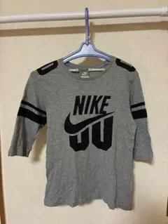 【NIKE】グレー Tシャツ ロゴプリント 七分袖 Mサイズ