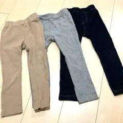 レギンス3点セット（ベージュ・グレー・ネイビー）サイズ100