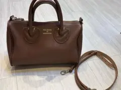 ヤングアンドオルセン 2way ミニボストン レザー ブラウン