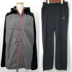 /＊a/アディダス ハイブリッドジャケット 裏地フリース セットアップ 上下