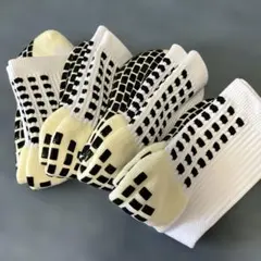 サッカーソックス 4足セット ホワイトブラック スポーツ 24-27.5新品