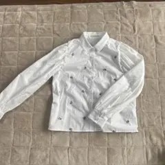 continuier de NICE CRAUP フラワー刺繍 長袖シャツ