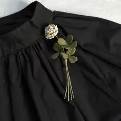 2074 布花 白詰草 コサージュ ハンドメイド