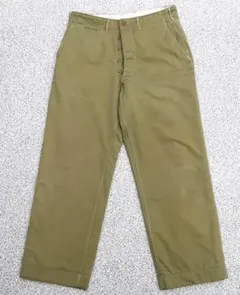 美品 40s 大戦 米軍実物 1942年 裏地付き チノパン W34 希少
