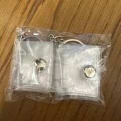 ミニアルバムキーホルダー♡２個セット　ラメ　透明