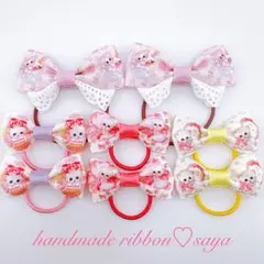 キッズリボンヘアゴムセット