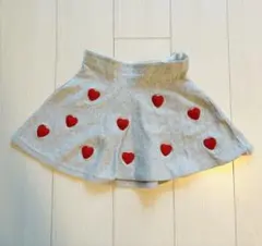 【H&M】グレー ハート刺繍 スカート US 6Y