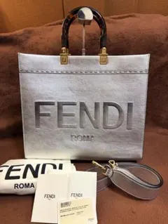 FENDI フェンディ 2WAYバッグ トートバッグ ライトグレー - メルカリ