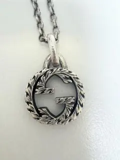 【美品】Gucci グッチ ペンダント ネックレス ロッキングG アラベスク