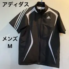美品adidas フルジップ ゴルフジャケット ブラック メンズM