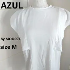 AZUL by MOUSSY 半袖Tシャツ M ホワイト フレンチスリーブ