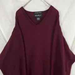 90s 00s エディーバウアー eddie bauer Vネック ニット