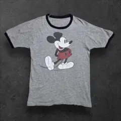 90s ラグランシャツ 三つ目ミッキー 片足ミッキー ええ感じの色落ち