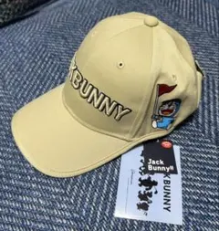 未使用 Jack Bunny!! ドラえもん コラボ ゴルフ キャップ ベージュ