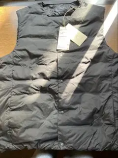 無印良品M黒ノーカラーダウンベスト　インナーベスト新品
